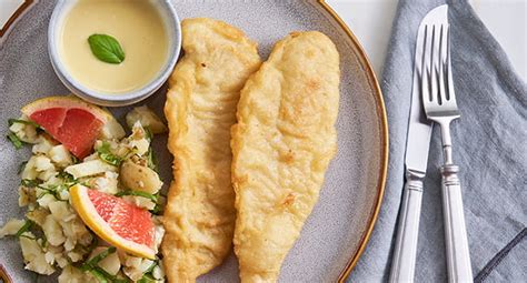 Filetes De Pescada Molho De Mostarda E Esmagada De Batata