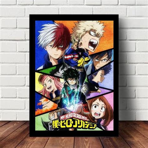 Quadro Decorativo Poster Boku No Hero Academia Anime Elo