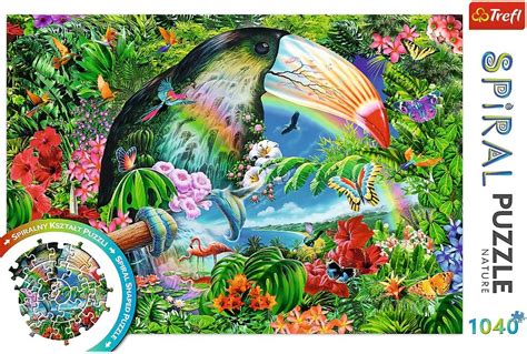 Trefl - Tropical Animals Spiral Puzzle Jigsaw Puzzle (1040 Pieces) | I ...