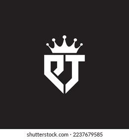 Pt Tp Logo Monogram Symbol Shield Stock Vector Royalty Free