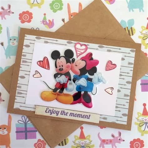 Enjoy The Moment Mickey And Minnie Mouse Birthday Card Miscellaneous