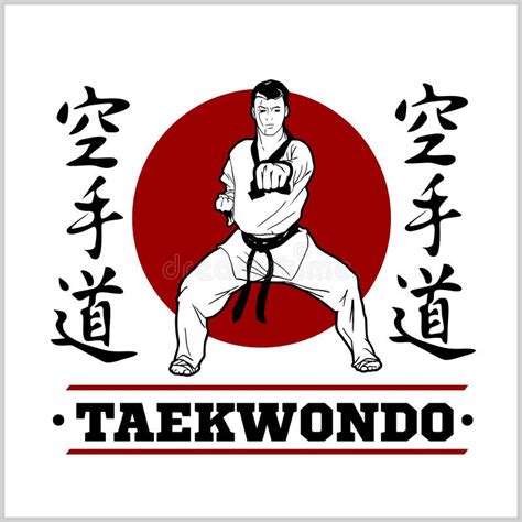 Taekwondo Emblem - Taekwondo Logo Design Template. Vector Illustration ...