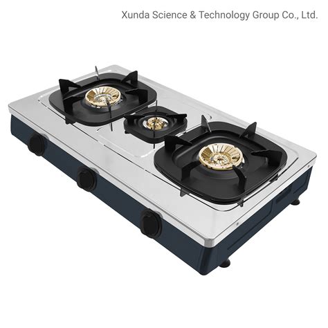 Xunda 3 Burner High Efficiency Tornado Flame Stainless Steel Table Top