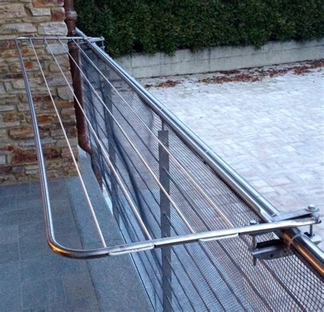 Stendibiancheria Stendi Biancheria Inox Balcone Ringhiera Rotazione