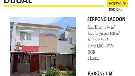 Dijual Rumah Serpong Lagoon Cluster Flamingo