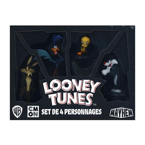 Looney Tunes Mayhem Set de 4 Personnages Jeux de société Cmon