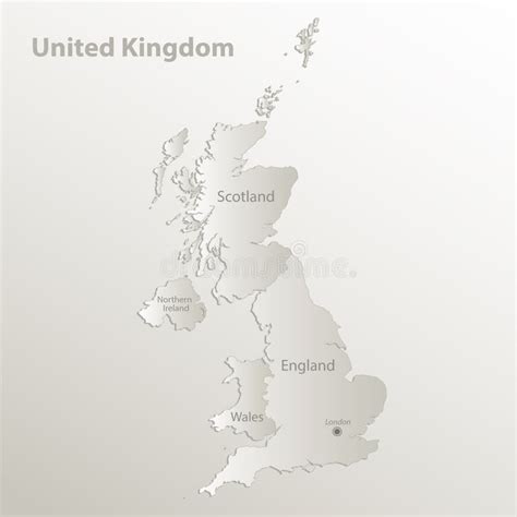 United Kingdom Map Administrative Division Separate Individual