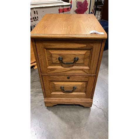 OAK 2 DRAWER FILING CABINET