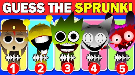 Impossible Guess Phase Sprunki All Characters By Voice Emoji