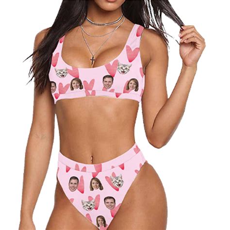 Custom Swimsuit Bathing Suit Face Bikini Personalized Face Etsy