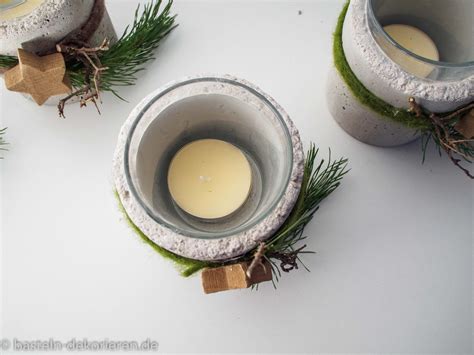 Adventskranz Aus Beton Basteln Und Dekorieren