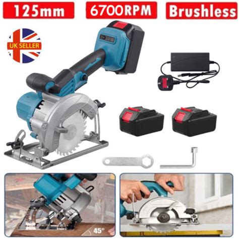 Cordless Brushless Electric Circular Saw Wood Cutter Tool With Battery