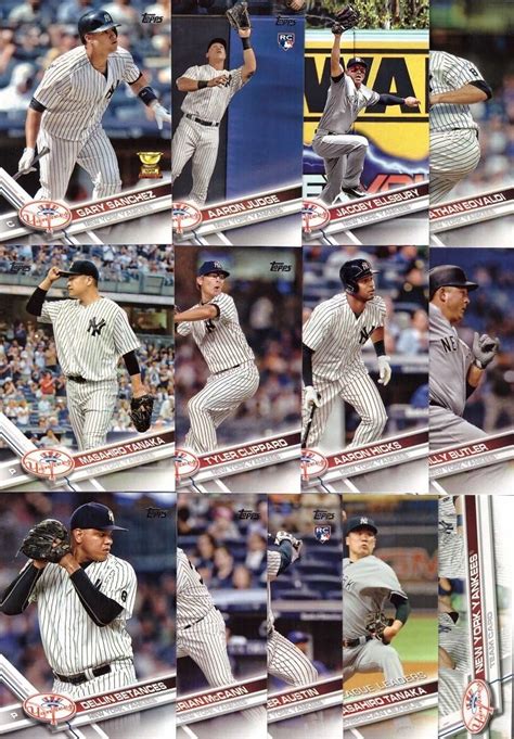 Amazon 2017 Topps Series 1 New York Yankees Baseball Card Team Set