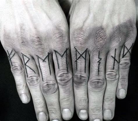 80 Rune Tattoos For Men - Germanic Lettering Design Ideas