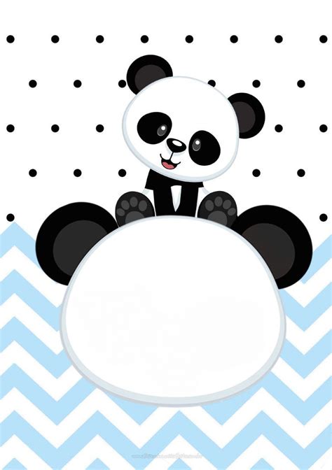 Convite Panda Menino Azul 5 Fazendo a Nossa Festa Aniversário de