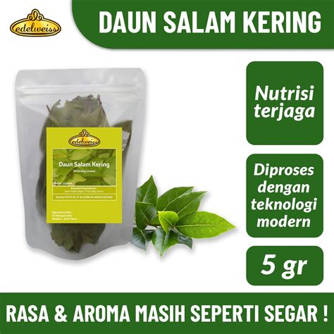 Jual Edelweiss Daun Salam Kering Murni Refill Pack 5gr Dried Bay