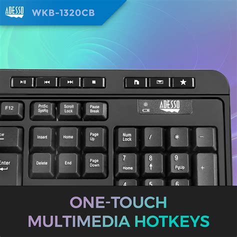 Antimicrobial Wireless Desktop Keyboard And Mouse Adesso