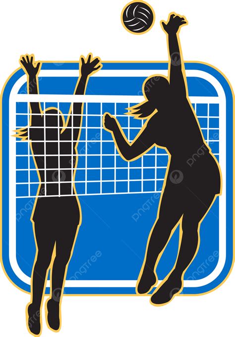 Volleyball Player Spiking Blocking Ball Spiking, Player, Artwork, Woman PNG Transparent Image ...