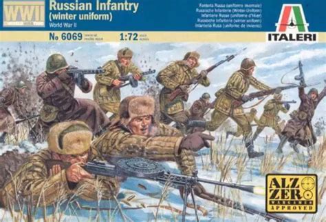 1 72 SCALE ITALERI WW2 Diorama Models Russian Infantry Winter