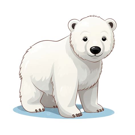 Polar Playtime Adorable Bear Clip Art In Snowy Habitat Bear Clipart