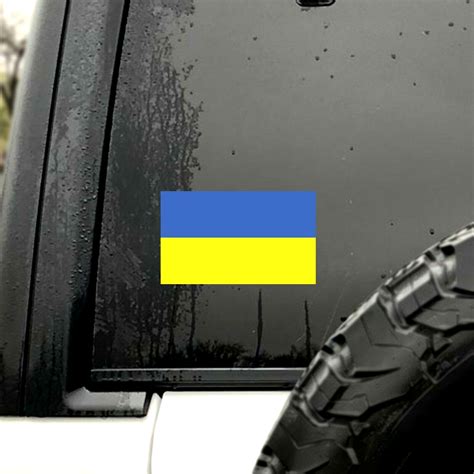 Ukrainian Flag Vinyl Decal Sticker Car Window Glory To Ukraine 5 Pack