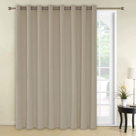 Sliding Door Curtains 80 Inches Wide Extra Wide Curtain Panels for Patio Door, Blackout Grommet ...