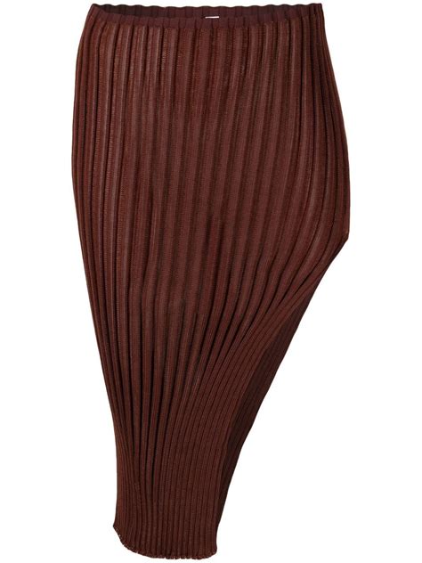 A Roege Hove Ara Side Slit Ribbed Skirt Farfetch