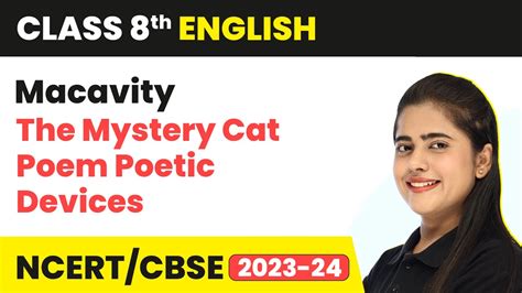 Macavity The Mystery Cat Poem Poetic Devices Class 8 English YouTube