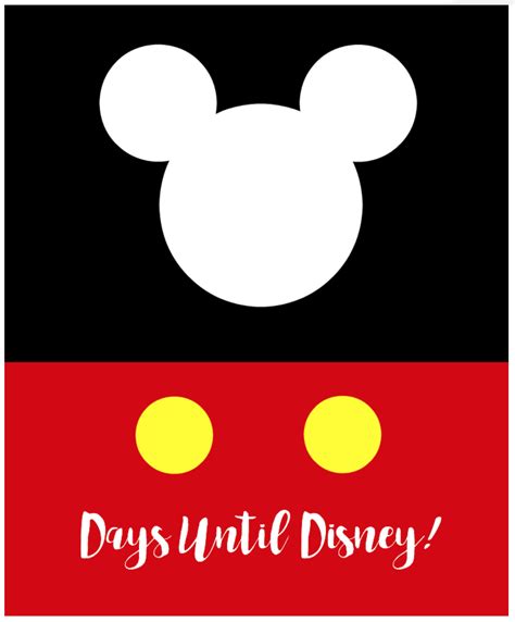 Days Until Disney Printable Simply Being Mommy