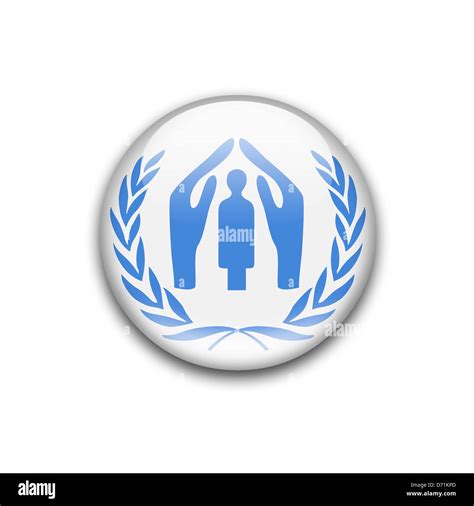 UNHCR / UN Refugee Agency logo symbol icon flag Stock Photo - Alamy