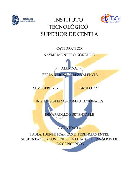 Tabla Sustentabilidad Y Sostenibilidaddocx INSTITUTO TECNOLGICO