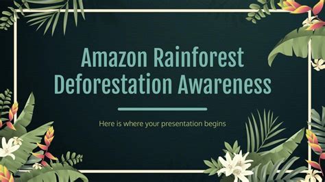 Amazon Rainforest Deforestation Awareness Google Slides Microsoft