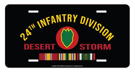 24th Infantry Division Desert Storm Veteran License Plate Desert Storm License Plates