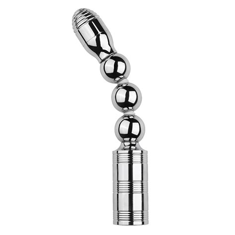 Plug Anal Vaginal recarregável em aço bolas e vibro Sex Shop