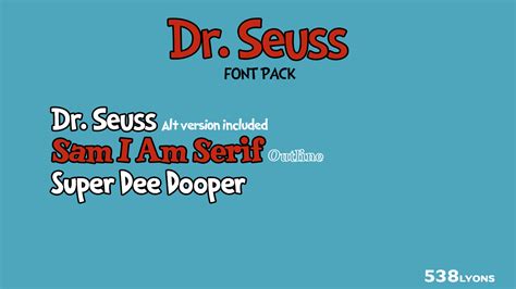 Dr Seuss Font Pack By Dledeviant On Deviantart