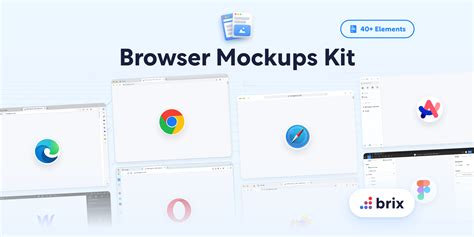 Browser Mockups Figma Kit Brix Agency Figma
