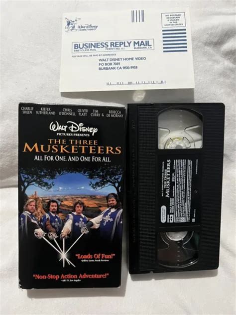 The Three Musketeers Vhs Charlie Sheen Kiefer Sutherland