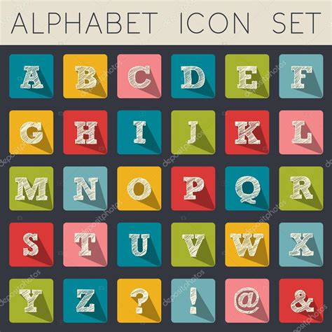 Alphabet Icon Set Vector Image By Brainpencil Vector Stock