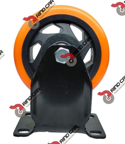 RODAJA NARANJA PU C BALERO FIJA 4 X 1 1 4 CAP CARGA 120Kg Rind Car