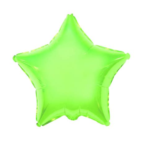 Bal O Metalizado Estrela Verde Neon Polegadas