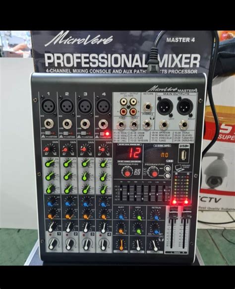 Mixer Microverb Master 4 Original 4 Channel Bluetooth Koper Lazada