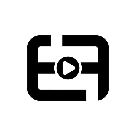 Diseño Del Logotipo Ef Medios Vector Premium