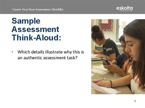 Assessment Session 3 Create Your Own Assessment Checklist