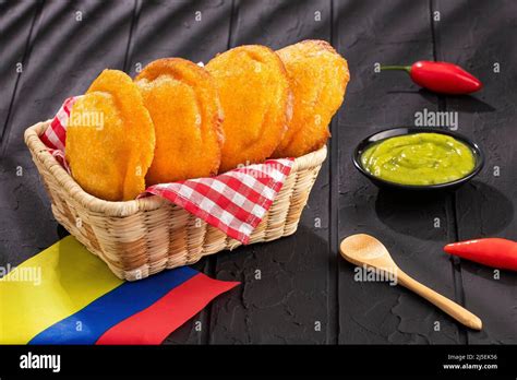 Fried egg arepa - Traditional Colombian food Stock Photo - Alamy