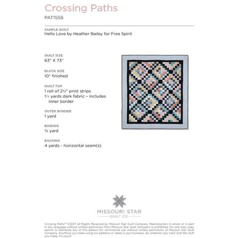 Crossing Paths Quilt Pattern By Missouri Star