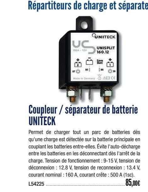 Promo Coupleur séparateur De Batterie Uniteck chez Accastillage