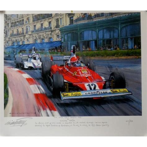 Niki Lauda World Champion Limited Edition Print Chequered Flag