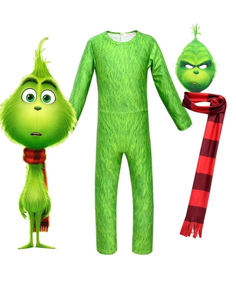 Kids Grinch Cosplay Jumpsuit