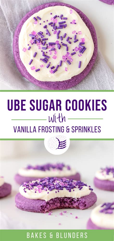 Ube Sugar Cookies with Frosting - Bakes and Blunders