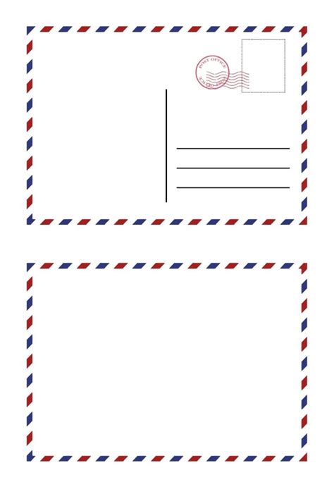 Free Printable Blank Postcard Templates [PDF Included] - Printables Hub